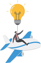 Concept successful without aircraft but ability Own intelligence with bulbs of thought
