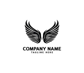Wings logo vector illustration. Wings logo design. Modern angel wings. Shallotte of angle wings
