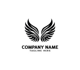 Wings logo vector illustration. Wings logo design. Modern angel wings. Shallotte of angle wings