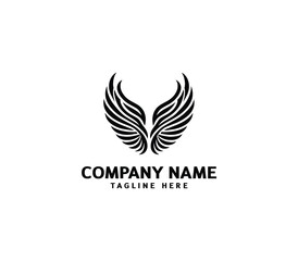 Wings logo vector illustration. Wings logo design. Modern angel wings. Shallotte of angle wings