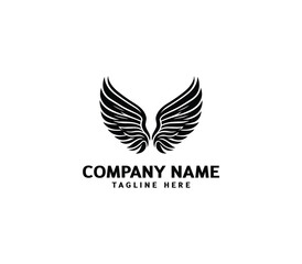 Obraz premium Wings logo vector illustration. Wings logo design. Modern angel wings. Shallotte of angle wings