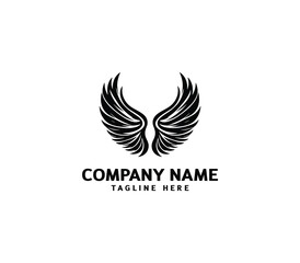 Wings logo vector illustration. Wings logo design. Modern angel wings. Shallotte of angle wings
