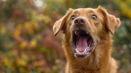 A dog showing its fangs and attacking