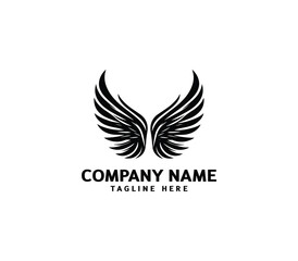 Wings logo vector illustration. Wings logo design. Modern angel wings. Shallotte of angle wings