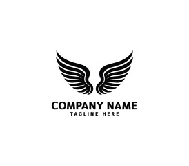 Wings logo vector illustration. Wings logo design. Modern angel wings. Shallotte of angle wings