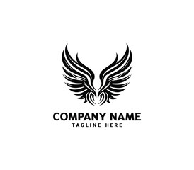Wings logo vector illustration. Wings logo design. Modern angel wings. Shallotte of angle wings