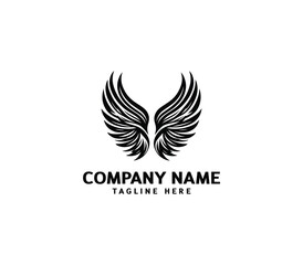 Wings logo vector illustration. Wings logo design. Modern angel wings. Shallotte of angle wings