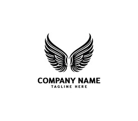 Wings logo vector illustration. Wings logo design. Modern angel wings. Shallotte of angle wings