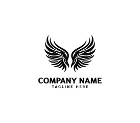 Obraz premium Wings logo vector illustration. Wings logo design. Modern angel wings. Shallotte of angle wings