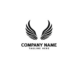 Wings logo vector illustration. Wings logo design. Modern angel wings. Shallotte of angle wings