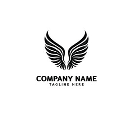 Wings logo vector illustration. Wings logo design. Modern angel wings. Shallotte of angle wings
