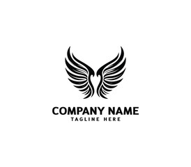 Wings logo vector illustration. Wings logo design. Modern angel wings. Shallotte of angle wings