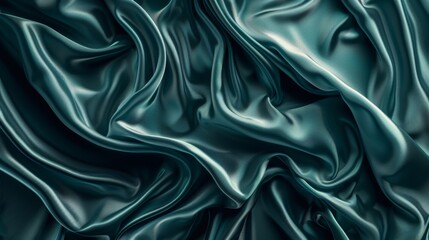 Fototapeta premium Abstract Green Satin Fabric Background