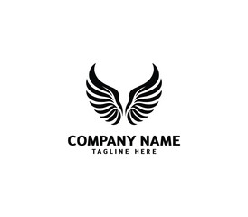 Wings logo vector illustration. Wings logo design. Modern angel wings. Shallotte of angle wings