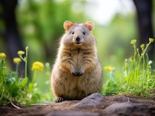 Fototapeta premium a quokka on an isolated background