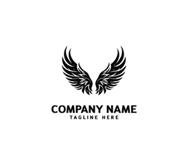 Wings logo vector illustration. Wings logo design. Modern angel wings. Shallotte of angle wings