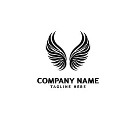 Wings logo vector illustration. Wings logo design. Modern angel wings. Shallotte of angle wings