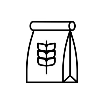 recommend clip art: Wheat flour outline icons, minimalist vector illustration ,simple transparent graphic element .Isolated on white background