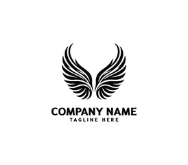 Wings logo vector illustration. Wings logo design. Modern angel wings. Shallotte of angle wings