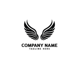 Wings logo vector illustration. Wings logo design. Modern angel wings. Shallotte of angle wings