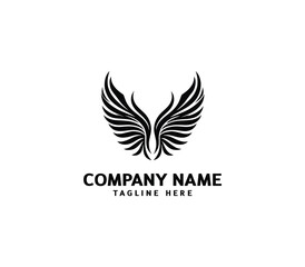 Wings logo vector illustration. Wings logo design. Modern angel wings. Shallotte of angle wings