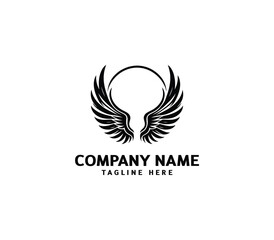 Wings logo vector illustration. Wings logo design. Modern angel wings. Shallotte of angle wings