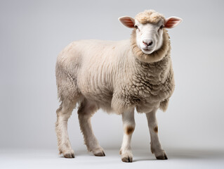 Fototapeta premium a sheep on an isolated background