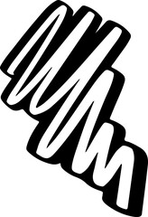 Scribble Vector Silhouette. Graffiti. Marker.