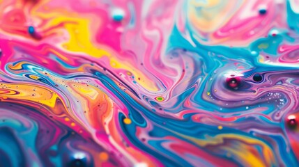 Obraz premium Abstract Swirling Color Painting