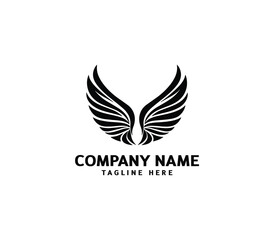 Wings logo vector illustration. Wings logo design. Modern angel wings. Shallotte of angle wings