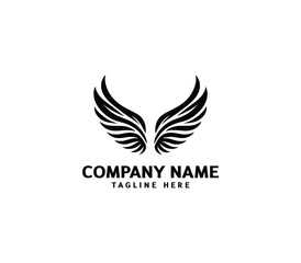 Wings logo vector illustration. Wings logo design. Modern angel wings. Shallotte of angle wings