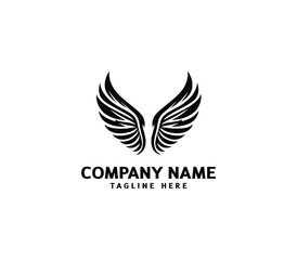 Wings logo vector illustration. Wings logo design. Modern angel wings. Shallotte of angle wings