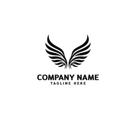 Wings logo vector illustration. Wings logo design. Modern angel wings. Shallotte of angle wings