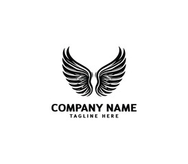 Wings logo vector illustration. Wings logo design. Modern angel wings. Shallotte of angle wings