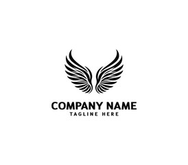 Wings logo vector illustration. Wings logo design. Modern angel wings. Shallotte of angle wings