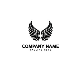Wings logo vector illustration. Wings logo design. Modern angel wings. Shallotte of angle wings