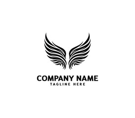 Wings logo vector illustration. Wings logo design. Modern angel wings. Shallotte of angle wings