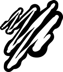 Scribble Vector Silhouett. Marker. Graffiti.