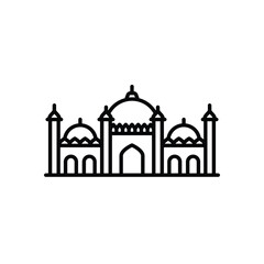 Badshahi mosque vector icon