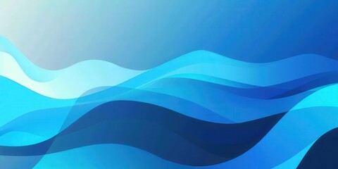 Abstract Blue Waves Background