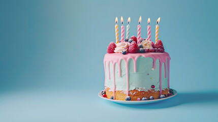 birthday cake with candle