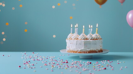 birthday cake with candle