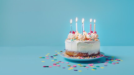 birthday cake with candle