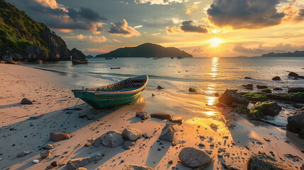 sunset on the beach