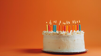 birthday cake with candles