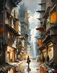 Naklejka premium The Everyday Struggle of Sensory Overload: A Colorful Exploration of Diverse Experiences