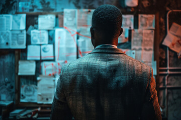 Generative AI Old fashioned retro style gangster movie noir picture in dramatic scene moment