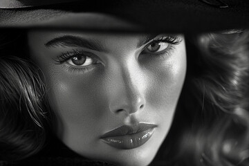 Generative AI Old fashioned retro style gangster movie noir picture in dramatic scene moment