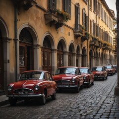 A narrow street in Italy