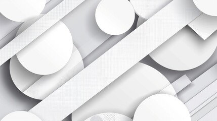 Abstract Geometric White Pattern